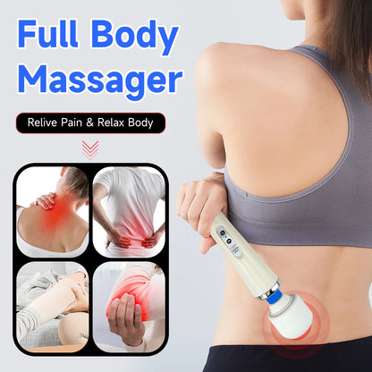 Multifunction Electric Body Massager 10 Speed Vibrations for Back/Neck/Leg Pain Muscle Pain Relief Deep Tissue Massage Stick
