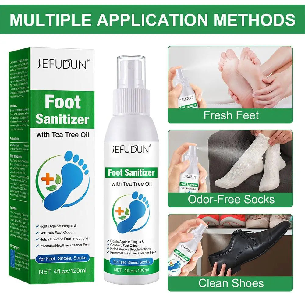 100ml Foot Deodorization Spray Removal Odor with Tea Oil Foot Odor Drying Moisturize Foot Tree Sanitizer Spray Foot Deodora Z8Y8