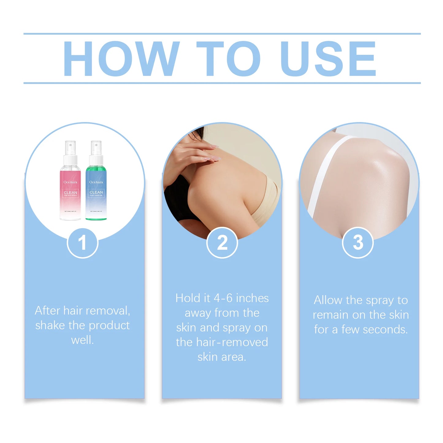 Hair Removal Care Spray Reduce Redness Relieve Skin Reduce Tightening Dryness Anti Swelling Non-greasy Moisturizing Post Wax Oil