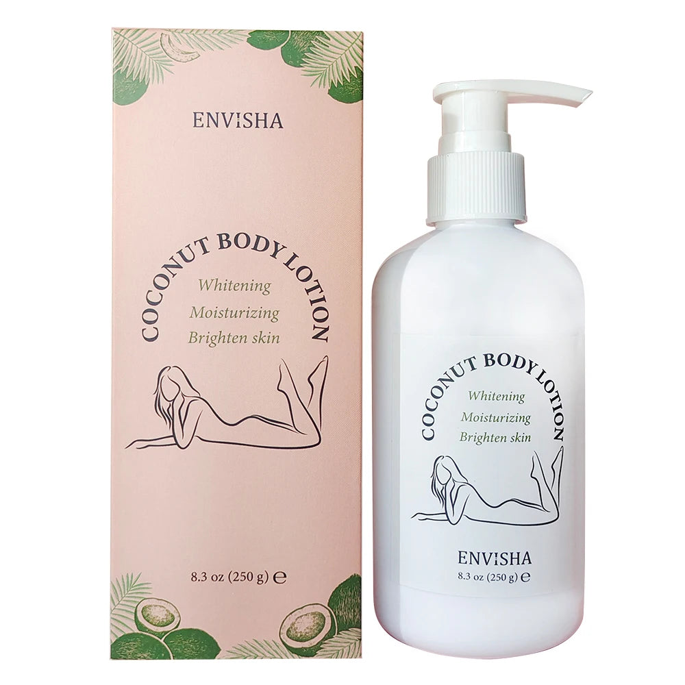 Skin Care Coconut Oil Face Body Lotion Cream Whitening Moisturizing Brightening Collagen Hyaluronic Acid Retinol Remove Melanin