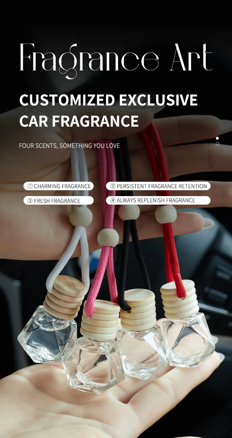 A car fragrance for automotive interior accessories, a long-lasting car air freshener that maintains a charming and fresh scent.