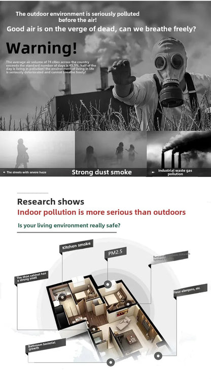 Fresh Air Ventilator, Fresh Air System Commercial Household Silent Two-way Flow Whole House Indoor Ducted Air Supply And Exh