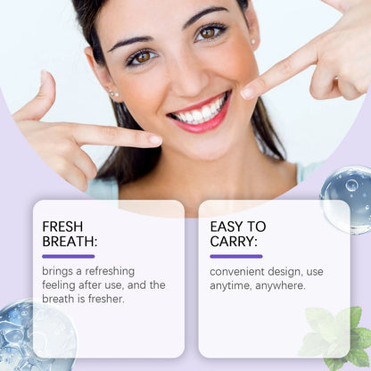 Breath Freshener Spray Mint Flavor Removal Halitosis Plaque Stains Fresh Oral Care Female Male Portable Breath Mouth Care Spray
