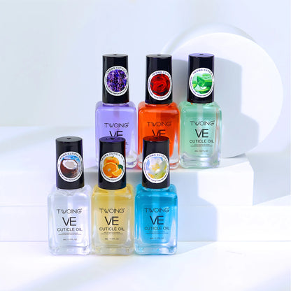 TWOING Vitamin E Nail Care Oils，Nail Cuticle Hydration & Nail Strengthening, Deeply Moisturizing for Healthier,Shinier,Nails 8ML