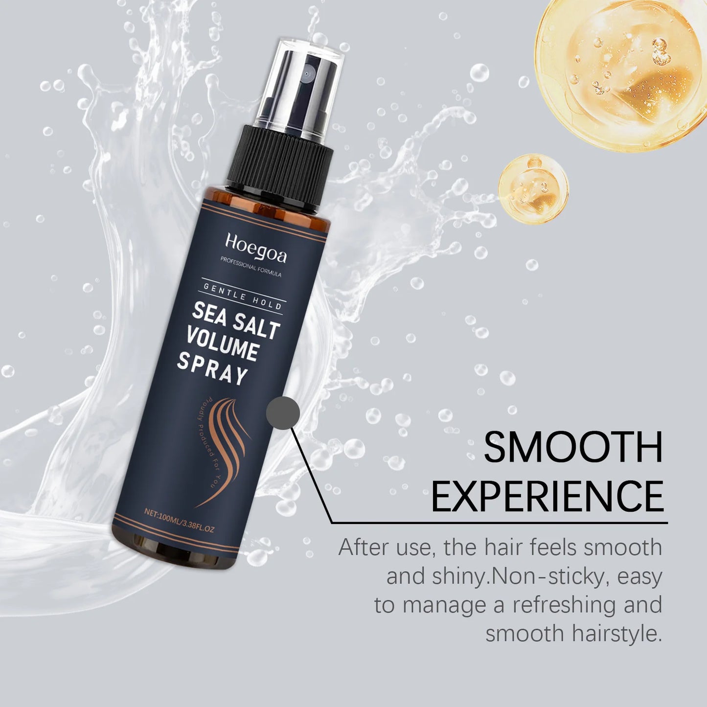 Sea Salt Hair Spray For Volume & Texture, Lightweight Styling Spray, Natural Hold, Frizz Control, Non-Greasy For Women & Men