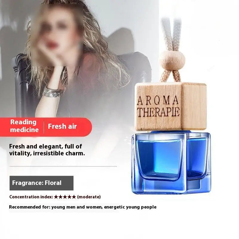 Wood Hanging Car Air Freshener Diffuser Perfume Aromatherapy Essential Oil Bottle Hanging Car Air Freshener Car Auto Accessories