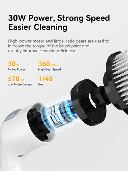 Electric Cleaning Brush Cordless Handheld Shower Scrubber Spin Cleaner Multifunctional Cleaner with 7PCS Heads Bathroom Kitchen