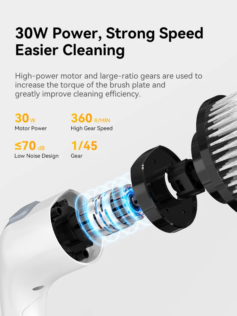 Electric Cleaning Brush Cordless Handheld Shower Scrubber Spin Cleaner Multifunctional Cleaner with 7PCS Heads Bathroom Kitchen