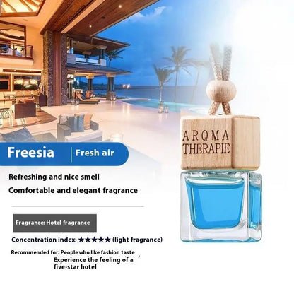 Wood Hanging Car Air Freshener Diffuser Perfume Aromatherapy Essential Oil Bottle Hanging Car Air Freshener Car Auto Accessories