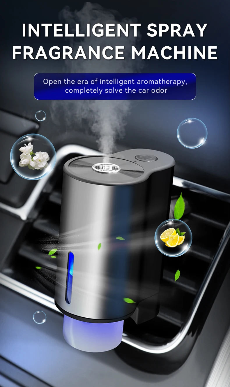 CAR Humidifier Essential Oil Diffuser Smart Car Air Aromatherapy Diffuser, Fragrance Car Air fresheners with Three Adjustable