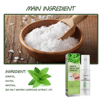 Mouth Freshener Spray Oral Spray Remove Bad Breath Long Lasting Mint Portable Breath Freshener Refreshing Oral Care Products