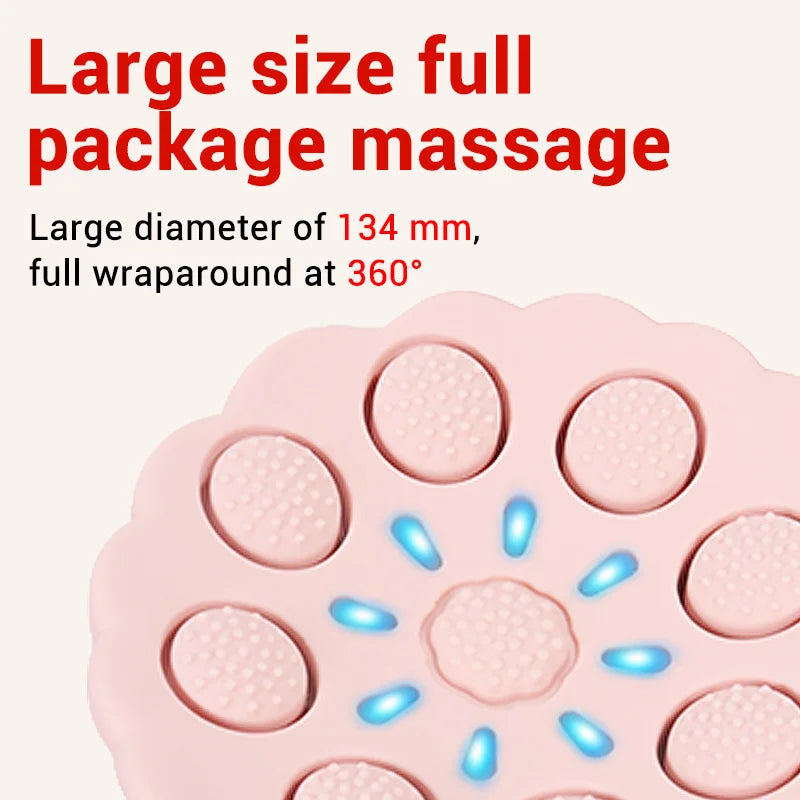 Breast Massager with Heat and Red Blue Light Therapy - 6 Modes 6 Intensity Electric Massage for Firming, Lifting and Skin Care,