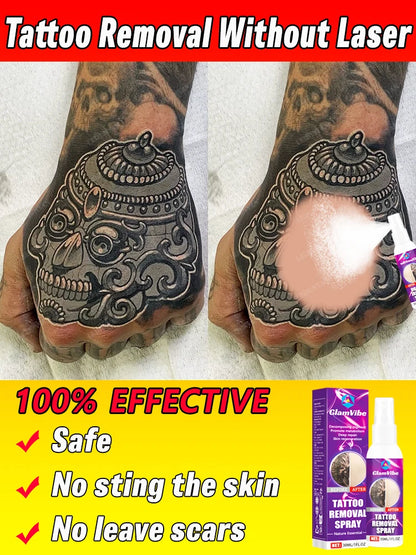 Tattoo dissolving spray, plant extracts, fast and effective deep cleaning, no laser required