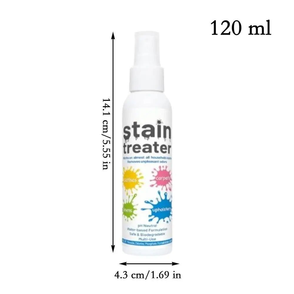 Clothes Stain Remover Spray Stain Remover Spray Laundry Cleaner 120ml Fabric Stubborn Grease Oil Cleaner for Travel Home Dorm