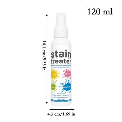 Clothes Stain Remover Spray Stain Remover Spray Laundry Cleaner 120ml Fabric Stubborn Grease Oil Cleaner for Travel Home Dorm