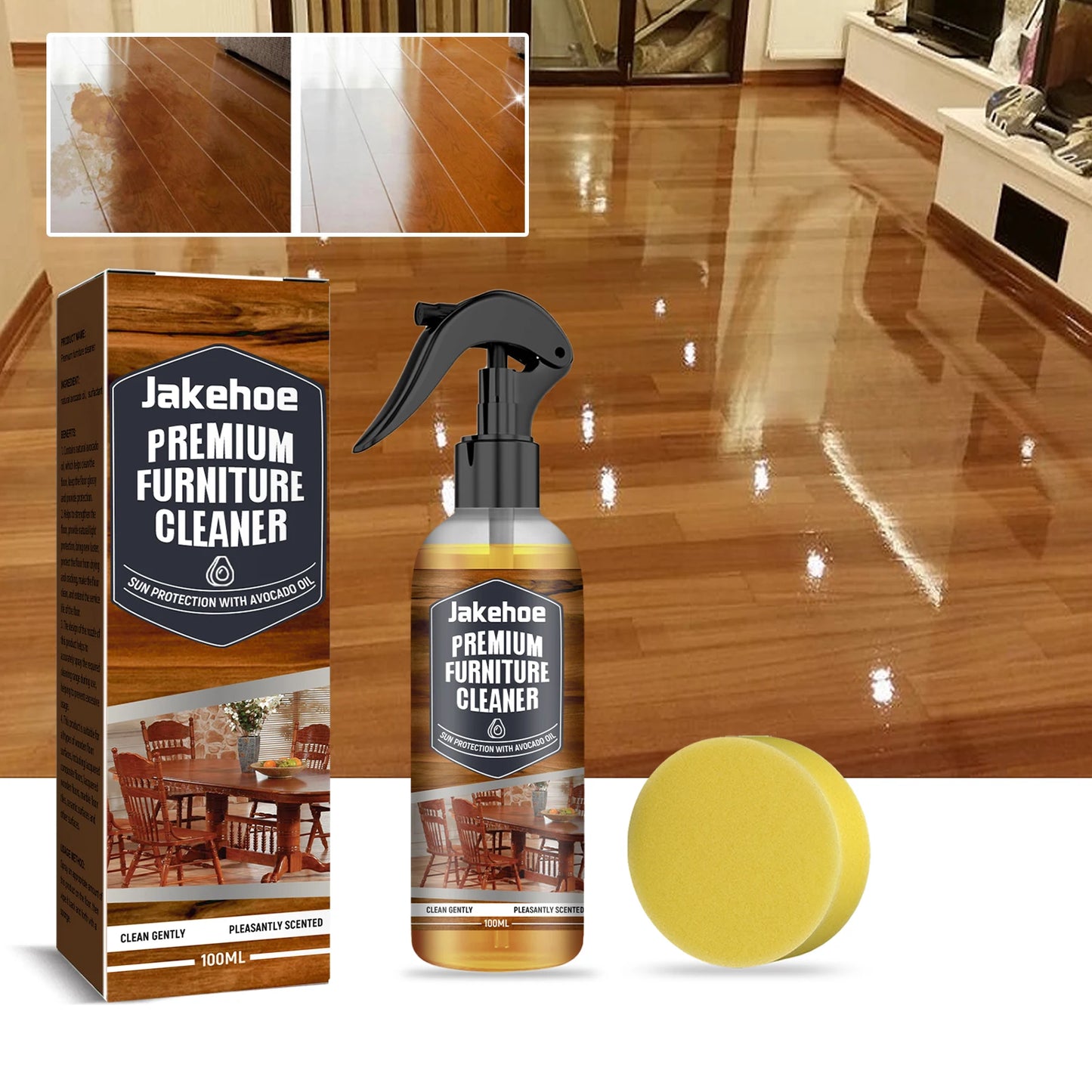 1/2/3 Set Floor Cleaner Wood floors, marble floors, powerful stain remover, brightening polishing cleaner