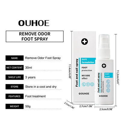 Foot Deodorant Spray Perfume Anti Cracking Nail Feet Odor Care Moisturizing Repairing Shoe Fresheners Foot Odor Removal Spray