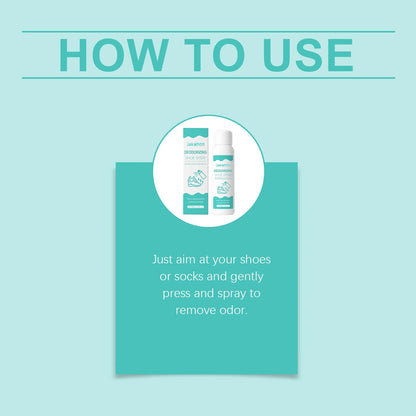 JAKEHOE 100ml Deodorizing Shoe Socks Spray Quickly Dry & Refresh Long-lasting Suppress Odors Portable Design Used at Home Office