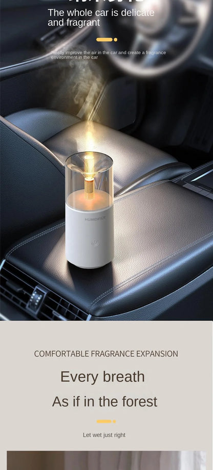 Cross-Border Home Aromatherapy Machine USB Desktop Automatic Fragrance Air Hydration Small Humidifier Artificial Flame Diffuser