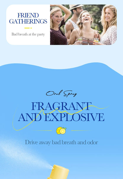 18ML Lemon Oral Fresh Mouth Spray Fresh Breath Eliminate Bad Breath Spray Deodorant Persistent Protable Fragrance No Alcohol