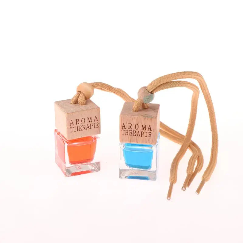 Wood Hanging Car Air Freshener Diffuser Perfume Aromatherapy Essential Oil Bottle Hanging Car Air Freshener Car Auto Accessories