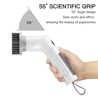 Kitchen Cleaning Tool USB 5 in 1 Cleaner Bathroom Bathtub Clean Brush Spin Scrubber Electric Cleaning Brush to Dishwashing Sink