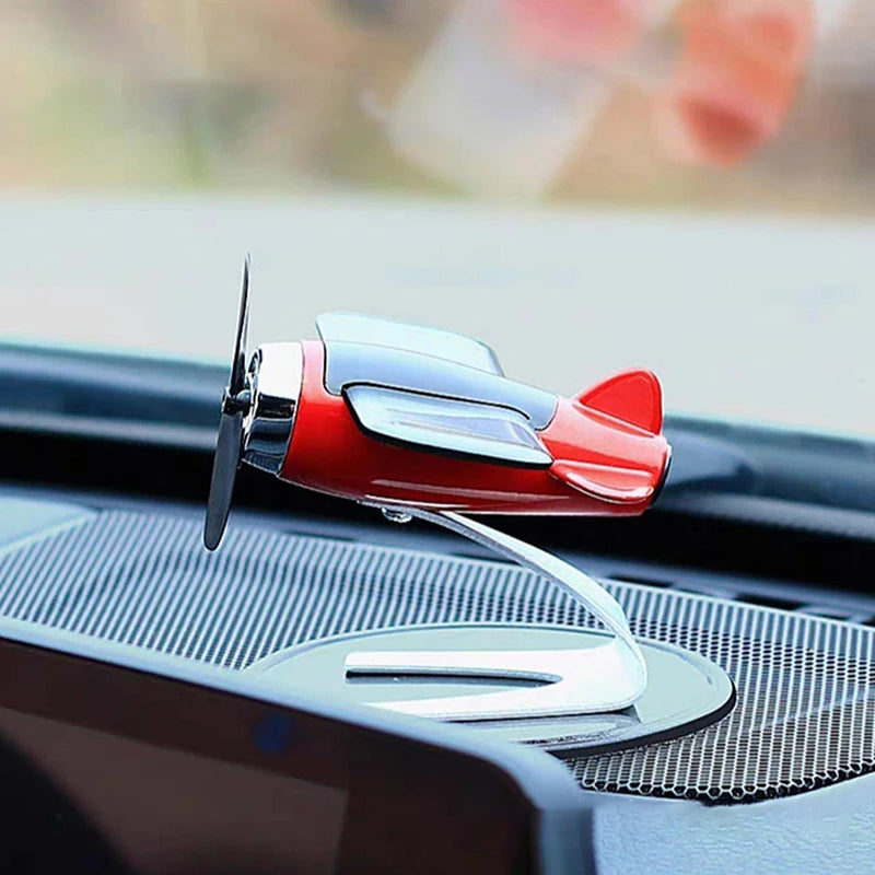 Car Air Freshener Solar Airplane Model Center Console Decoration Auto Fragrance Air Fresheners