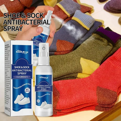 60ml Shoe Shock Antibacterial Spray Foot Odor Shoes Stink Freshener Socks Odor Remover Spray Refresh Antiperspirant