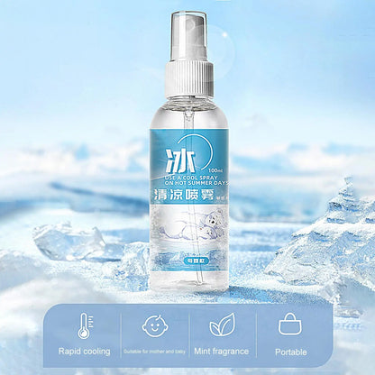 100ml Cooling Spray Refreshing Cool For Body Fine Mist Body Cooling Spray Safe Portable Instant Cooling Long Lasting Sprays