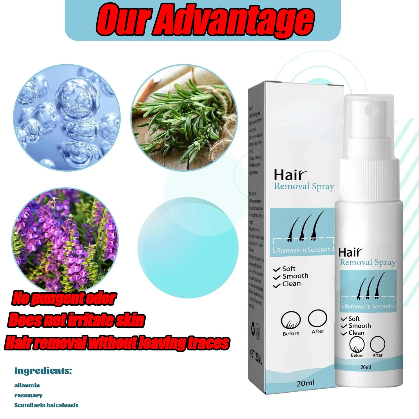 Hair Removal Spray Painless Hair Care Products for Ladies Armpit Legs Arms Body Health Painless Hair Remover for Men Woman New