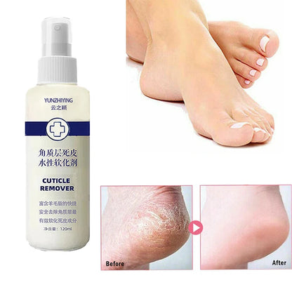 Foot Cuticle spray Remove Dead Foot Exfoliator Softener Remove Dead Skin and Calluses Foot Mask Pedicure Nail Enhancer 120ml
