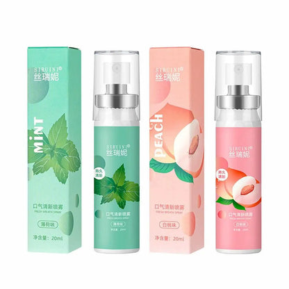 20ml Peach Mint Flavor Oral Fresh Spray Fresh Breath Carry It With You For Long-lasting Fragrance And Mouth Spray Oral Freshener