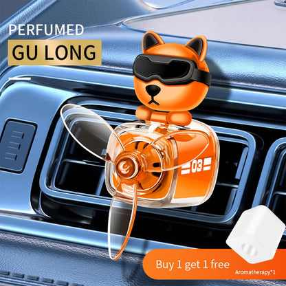 Car Air Outlet Fragrance Diffuser Conditioning Aromatherapy Perfume Clip Dog With Sunglasses Car Decoration Air Freshener