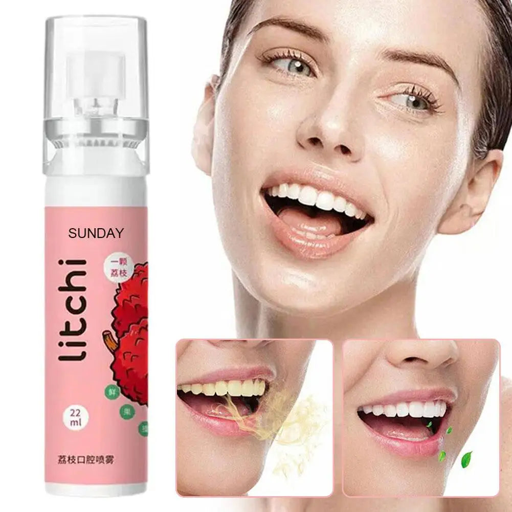 Fresh Oral Spray Fruit Flavour Fresh Breath Spray Portable Refreshing Cool Fresh Breath Oral Odor Remover Fights Bad Breath