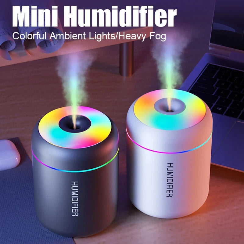 HOMFISHMini Air Humidifier Usb Aroma Diffuser Essential Oil Purifier Cool Mist Sprayer Car Home BedroomLED Desktop humidificador
