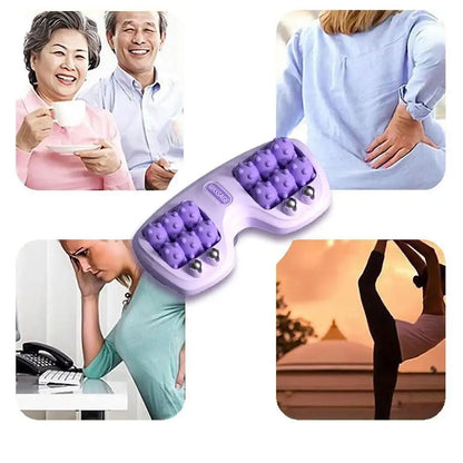 Foot Massager Dual-wheel Foot Massager Relieve Foot Fatigue Relaxe Acupuncture Point Promote Blood Circulation Acupuncture Massa