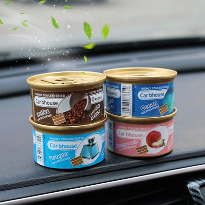 Car Air Freshener New Car Deodorant Fibre Air Freshener Wood Block Can Coffee Flavour Cars Aromatherapy Auto Deodorant Supplies
