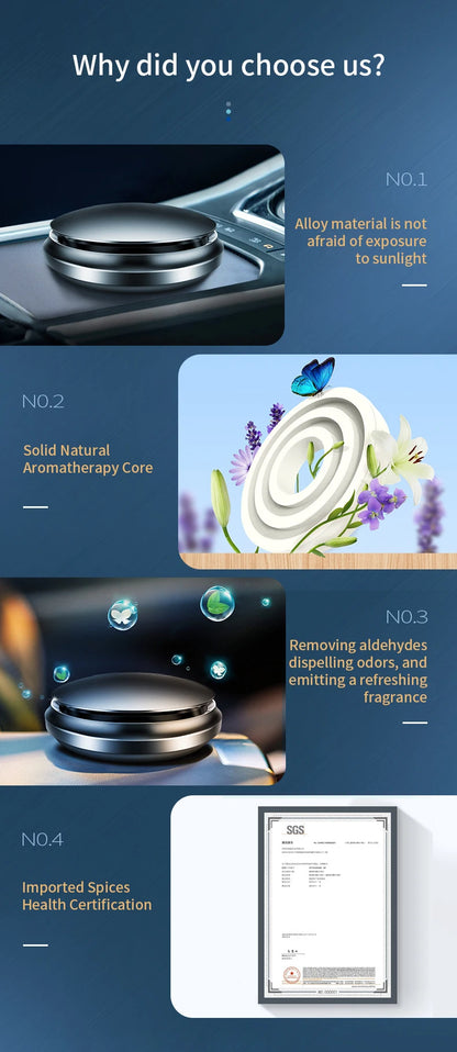 Car Fresh Fragrance Car Accessories Creative Aluminum Alloy UFO Styling Air Freshener Interior Air Purifier Auto Air Purifier