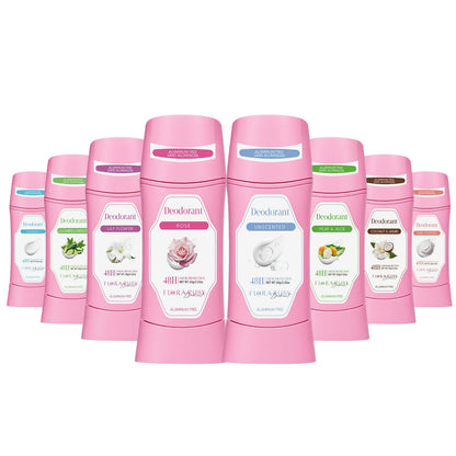 Women's Refreshing & Durable Solid Perfume, White Flowers and Rose Aroma,for All Day Underarm Sweat and Odor Protection 2.22OZ