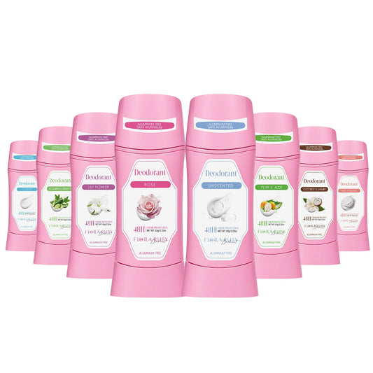 Women's Refreshing & Durable Solid Perfume, White Flowers and Rose Aroma,for All Day Underarm Sweat and Odor Protection 2.22OZ