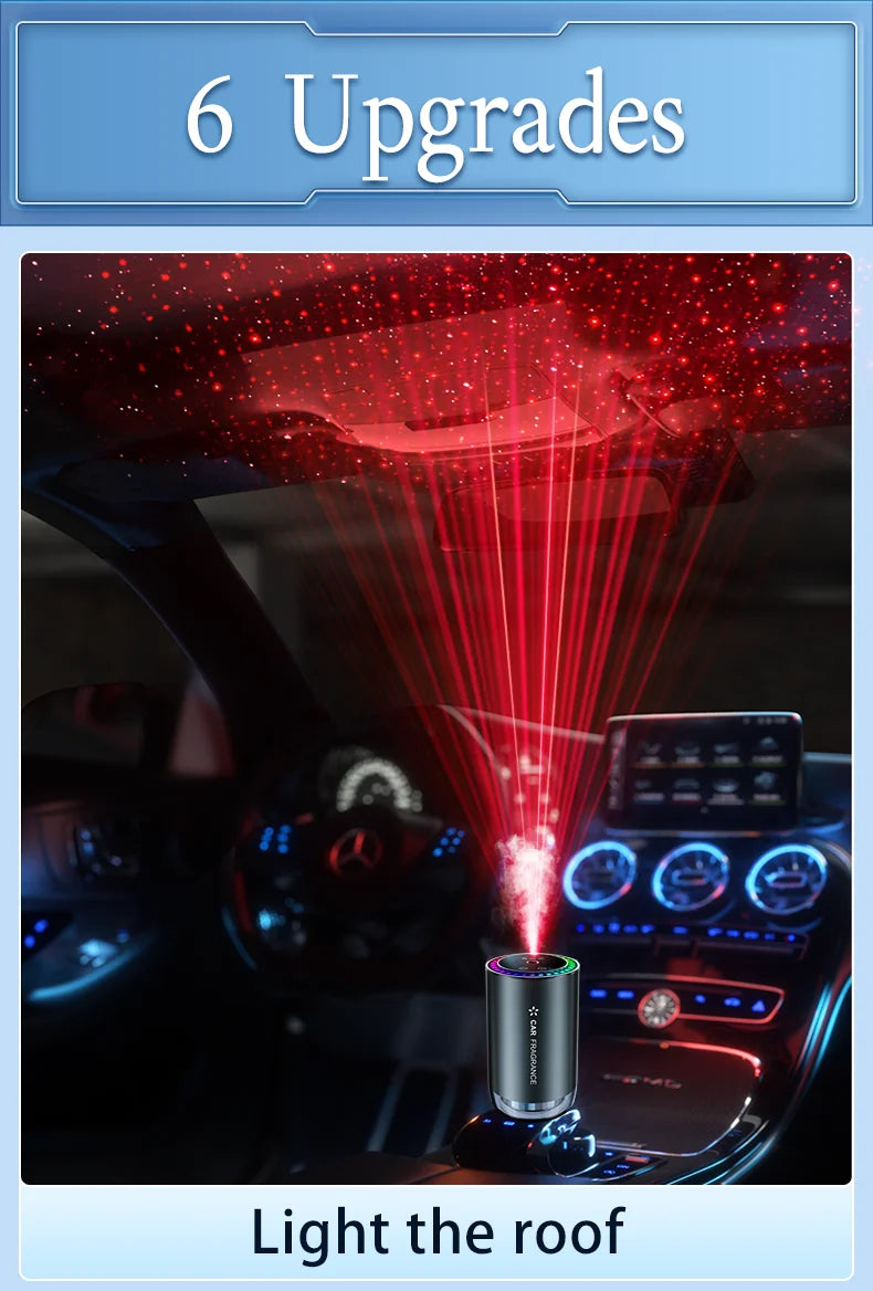 Car Air Freshener 3 in 1 Color Car Perfume Aroma Diffuser Automatic Spray Deodorization Aroma Diffuser Colorful Atmosphere Light