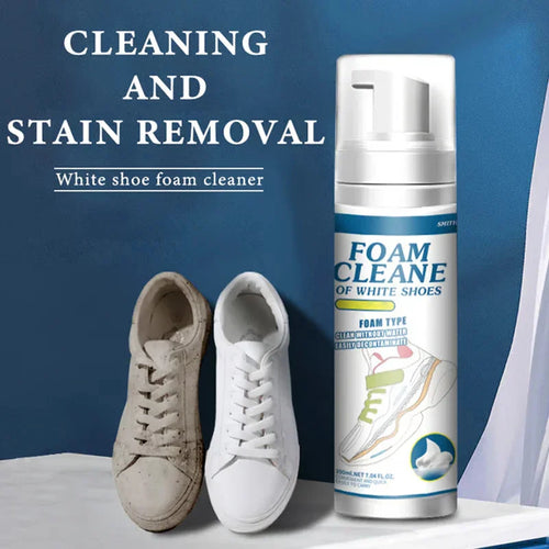 200ml Sneaker Cleaner Foam Cleaner for White Shoes, Boots, Canvas Cleaning Stain Remover Spray Removes Dirt Grime and Yellow