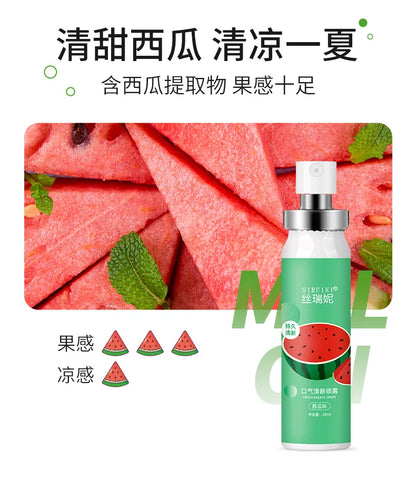 Oral Freshening Spray Natural Fruity Flavor Freshener Spray Oral Care Spray Portable Long-lasting Remove Oral Odor for Smoker