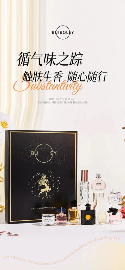 7.5ml*8pcs Women Perfume MenPheromones Fragrance Long Lasting Woody Floral Cologne Compact Portable Perfume Luxury Gift Set