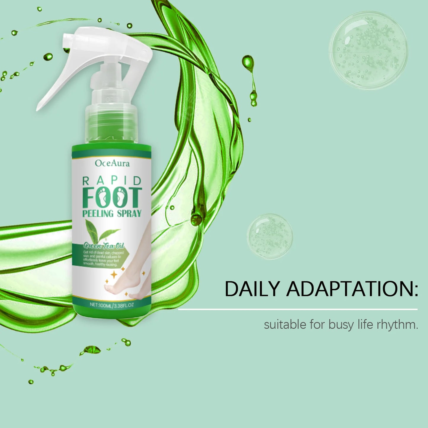 Foot Peeling Spray Improve Heel Cracking Repair Cough Dryness Rermove Dead Skin Exfoliation Antiperspirant Foot Moisture Spray