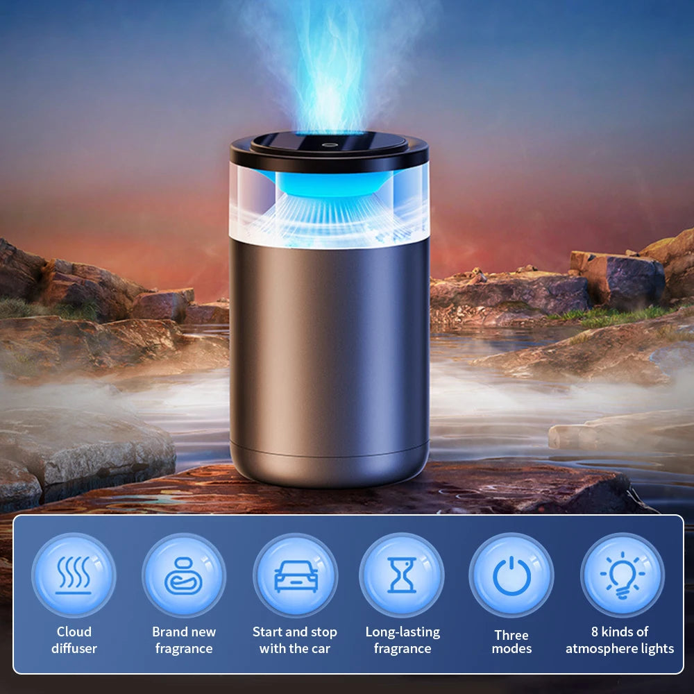 High-End Electronic Cloud Mist Car Air Freshener Automobile Interior Perfume Luxury Car Decorative Ornaments Aromatherapy