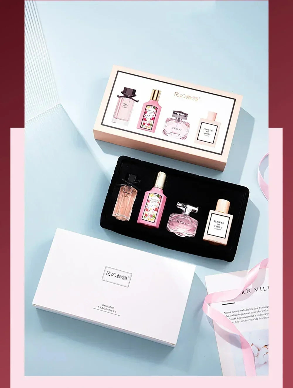 Womens Perfume Floral Scent Eau de Parfum 110ml Gift Box Four Piece Set Pheromone Balminess Духи Fragrance For Her