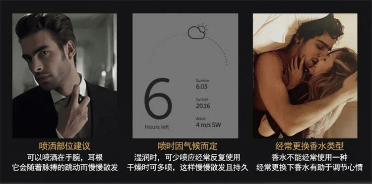 50ml Men Perfume Pheromones Gentleman Perfume Natural Fresh Long-lasting Fragrance Charming Cologne Perfume Couple Date Gift