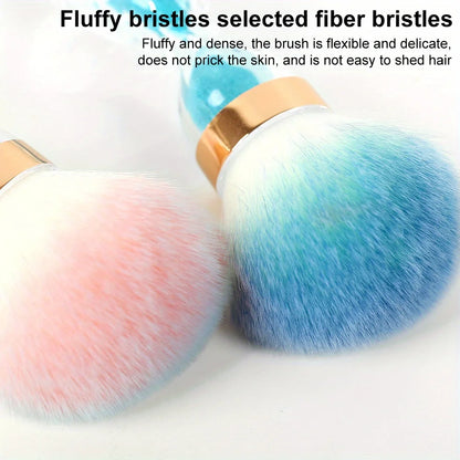 Nail Art Dust Brush For Nails Hourglass Handle Powder Remove Soft Cleaning Nail Brush For Manicure Gel Nail Accessories Tool