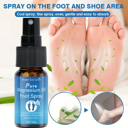 Pure Magnesium Oil Foot Spray with Vitamin E - Moisturizing, Fast-Absorbing Foot Care for Elastic, Smooth Skin